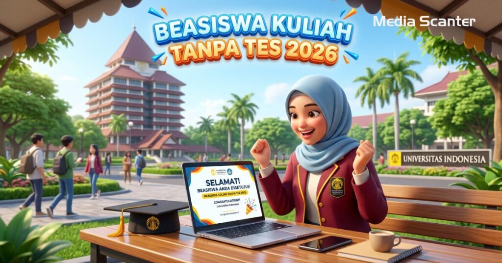 Beasiswa Kuliah Tanpa Tes 2026 untuk Mahasiswa Indonesia