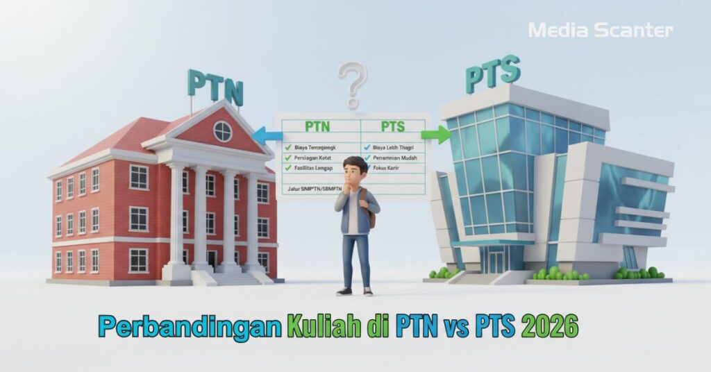 Perbandingan Kuliah di PTN vs PTS 2026