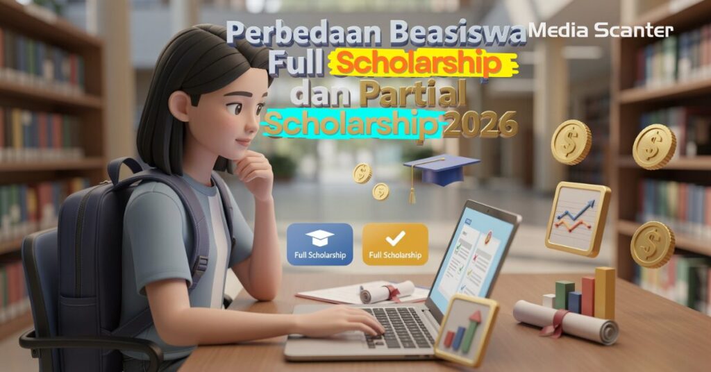 Perbedaan Beasiswa Full Scholarship dan Partial Scholarship 2026
