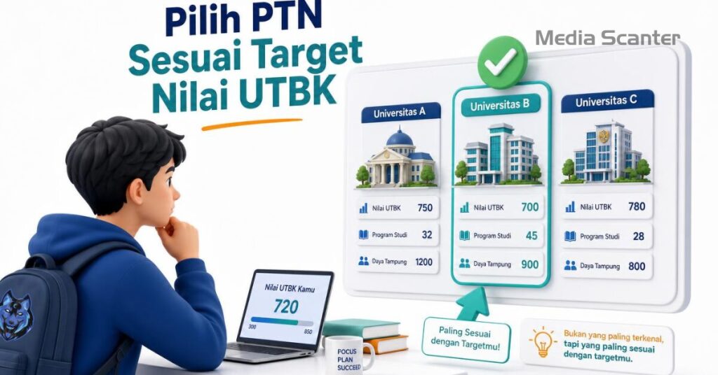Cara Memilih PTN yang Sesuai dengan Target Nilai UTBK