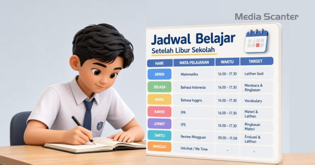 Cara Menyusun Jadwal Belajar yang Efektif Setelah Libur Sekolah