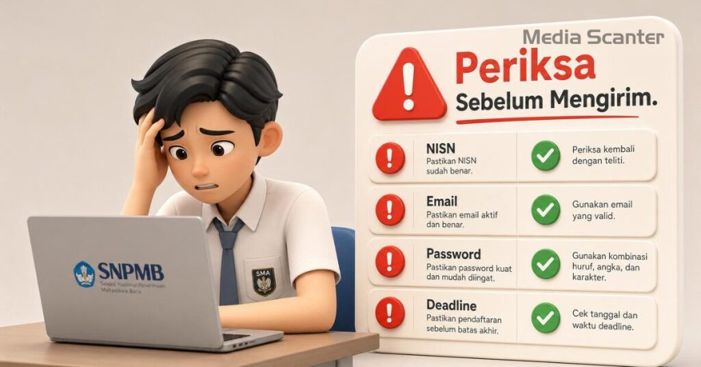 Kesalahan Saat Registrasi SNPMB 2027 yang Harus Dihindari