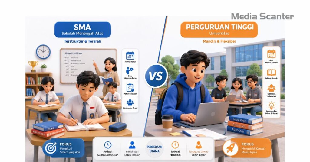 Perbedaan SMA dan Kuliah