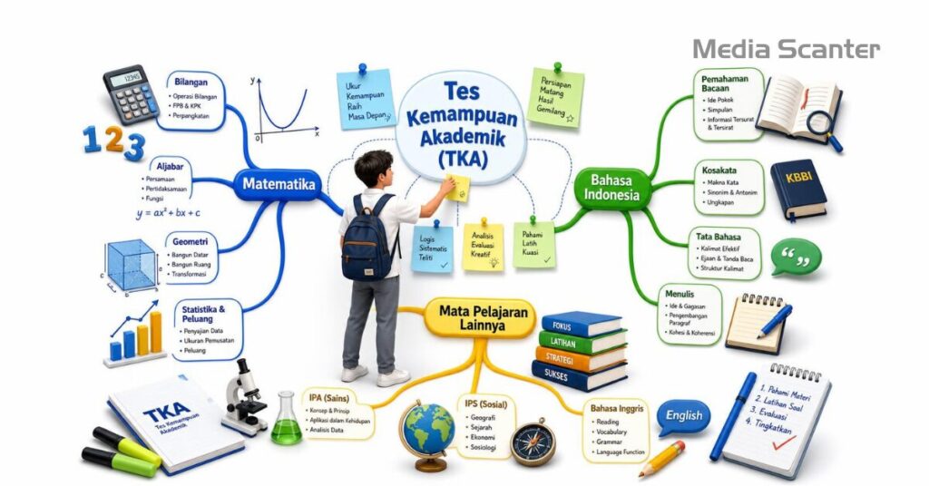 Mata Pelajaran yang Diujikan dalam Tes Kemampuan Akademik